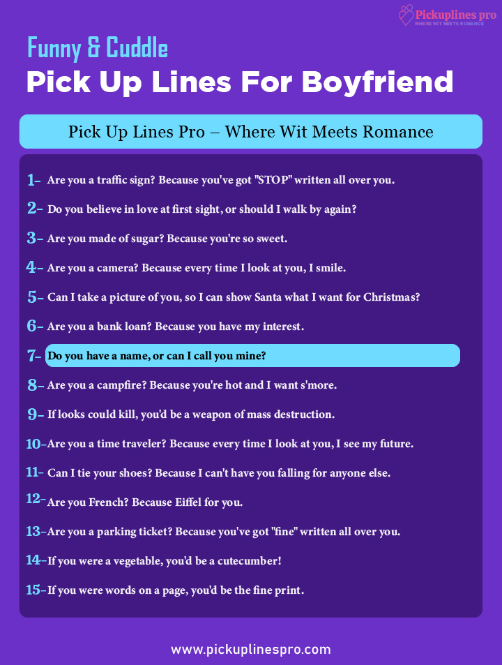 Ex-Boyfriend Pick-Up Lines